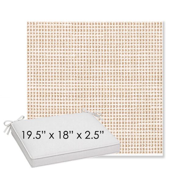 Picture of Rest Bisque | Sunbrella® 19.5" x 18" Outdoor Dining Cushion