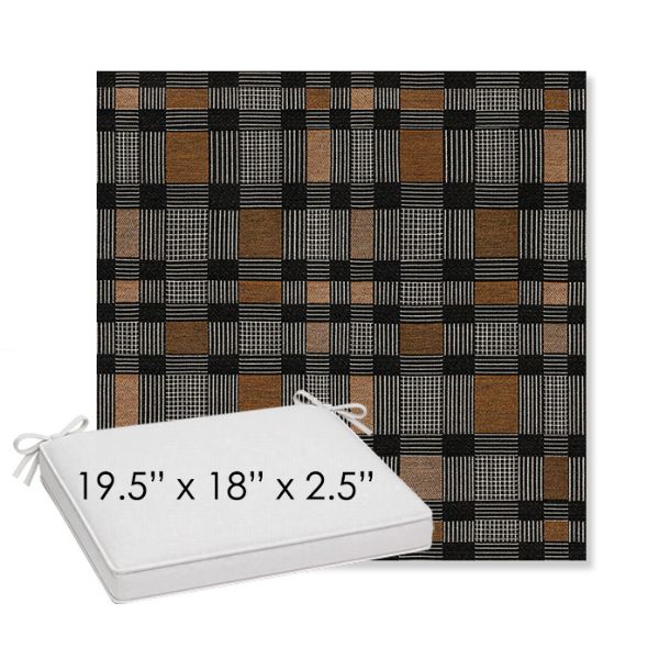 Picture of Rubix Center City | Sunbrella® 19.5" x 18" Outdoor Dining Cushion