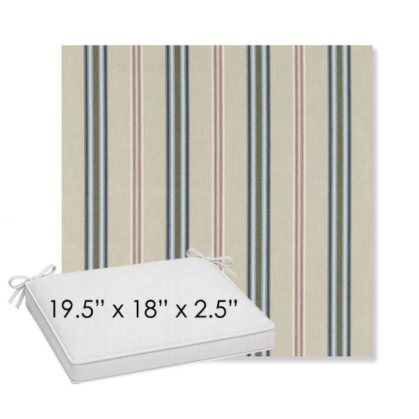 Picture of Saltillo Sagebrush | Sunbrella® 19.5" x 18" Outdoor Dining Cushion