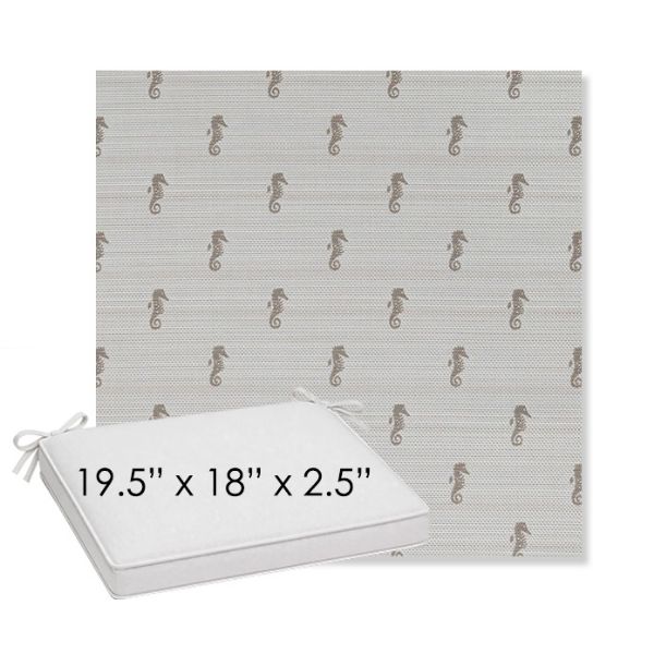 Picture of Schooner Plank | Sunbrella® 19.5" x 18" Outdoor Dining Cushion