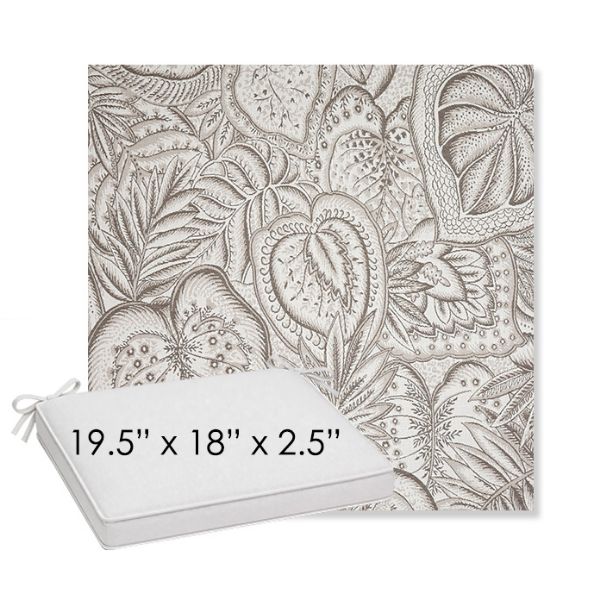 Picture of Sensibility Linen | Sunbrella® 19.5" x 18" Outdoor Dining Cushion