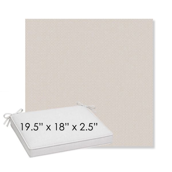 Picture of Shelter White | Sunbrella® 19.5" x 18" Outdoor Dining Cushion