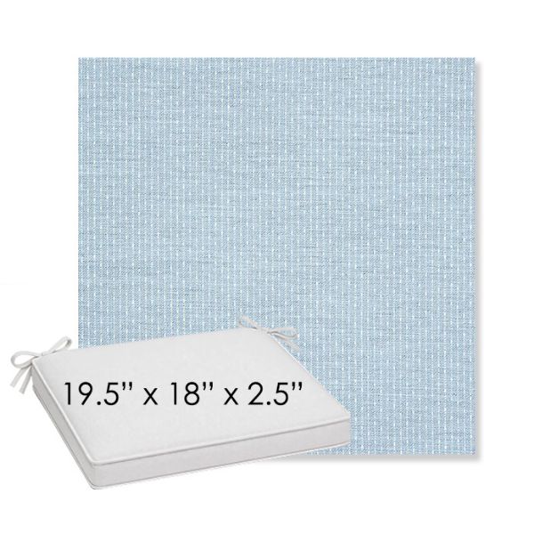 Picture of Solo Ocean | Sunbrella® 19.5" x 18" Outdoor Dining Cushion