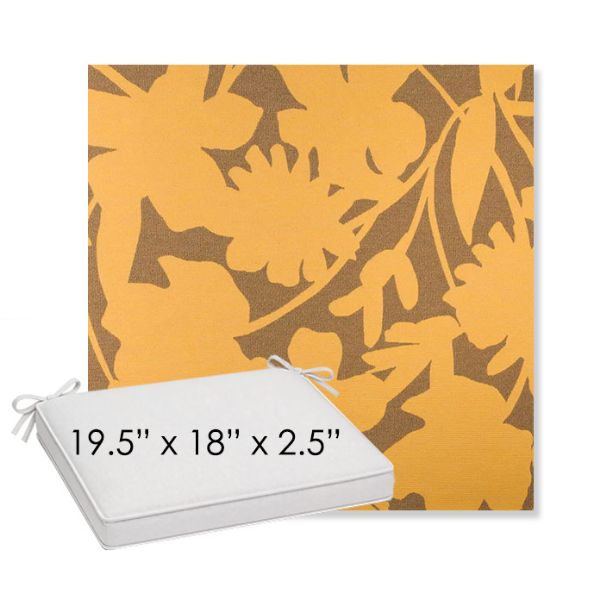 Picture of Sonny Sunshine | Sunbrella® 19.5" x 18" Outdoor Dining Cushion