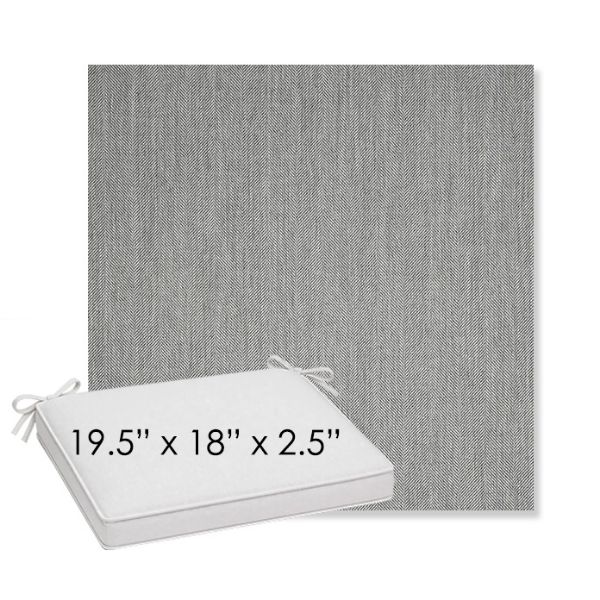 Picture of Switch Silver | Sunbrella® 19.5" x 18" Outdoor Dining Cushion