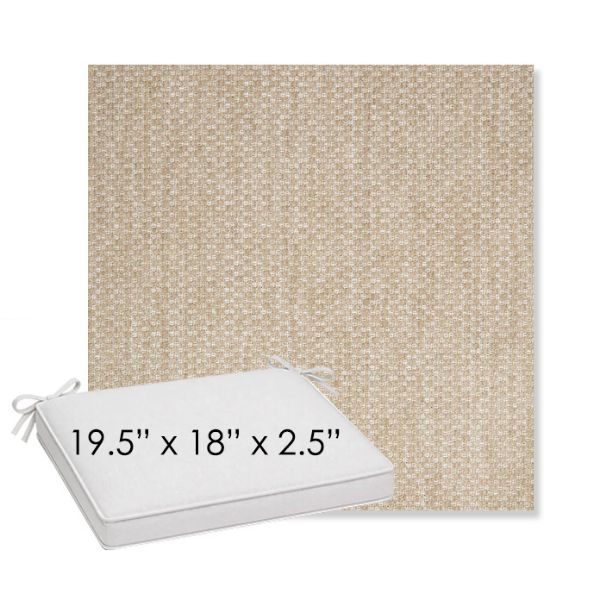 Picture of Tailored Putty | Sunbrella® 19.5" x 18" Outdoor Dining Cushion