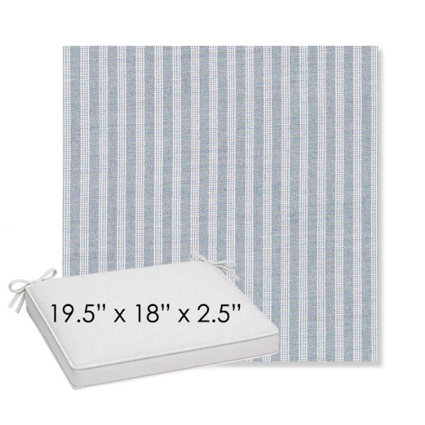Picture of Tap Chambray | Sunbrella® 19.5" x 18" Outdoor Dining Cushion
