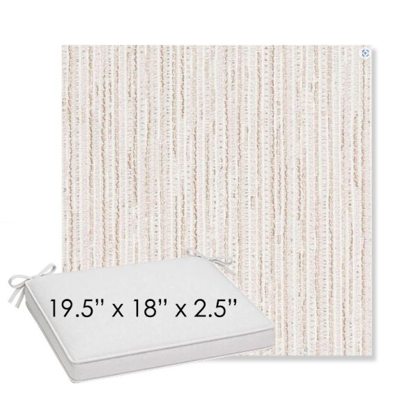Picture of Tectonic Parchment | Sunbrella® 19.5" x 18" Outdoor Dining Cushion