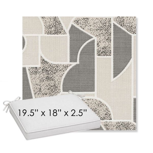 Picture of Territory Tin | Sunbrella® 19.5" x 18" Outdoor Dining Cushion