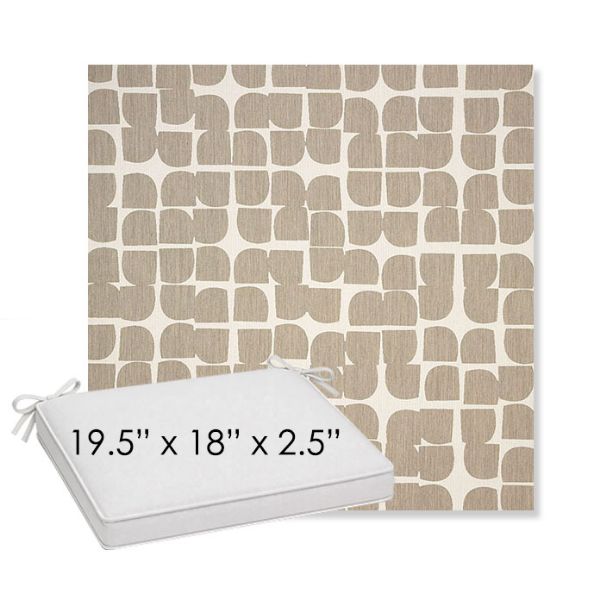 Picture of Toggle Driftwood | Sunbrella® 19.5" x 18" Outdoor Dining Cushion