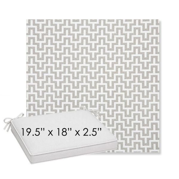 Picture of Underline Dove | Sunbrella® 19.5" x 18" Outdoor Dining Cushion
