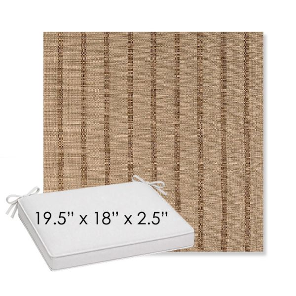 Picture of Unwind Driftwood | Sunbrella® 19.5" x 18" Outdoor Dining Cushion
