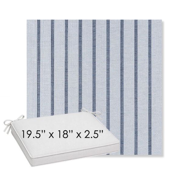 Picture of Unwind Sky | Sunbrella® 19.5" x 18" Outdoor Dining Cushion
