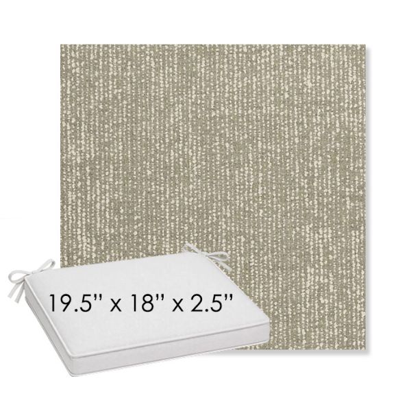 Picture of Vista Seasalt | Sunbrella® 19.5" x 18" Outdoor Dining Cushion