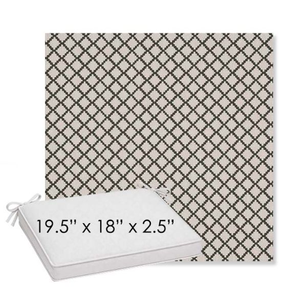 Picture of Yardly Hedge | Sunbrella® 19.5" x 18" Outdoor Dining Cushion