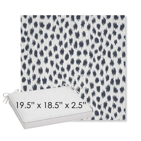 Picture of Agra Indigo | Sunbrella® 19.5" x 18.5" Outdoor Dining Cushion