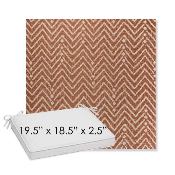 Picture of Argo Clay | Sunbrella® 19.5" x 18.5" Outdoor Dining Cushion