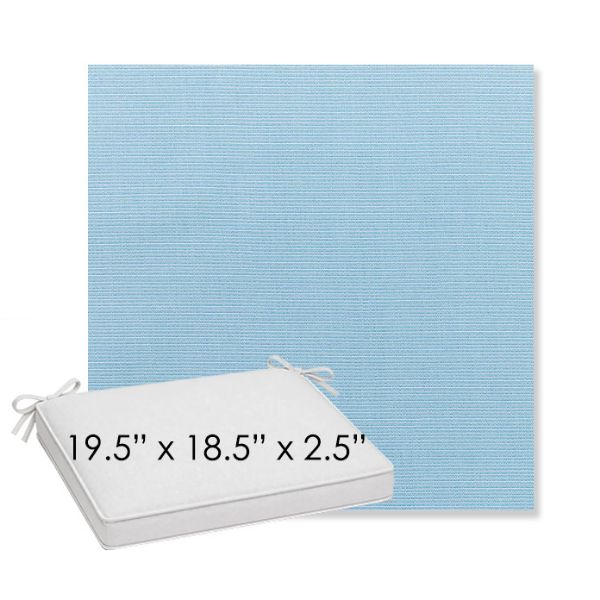 Picture of Canvas Air Blue | Sunbrella® 19.5" x 18.5" Outdoor Dining Cushion