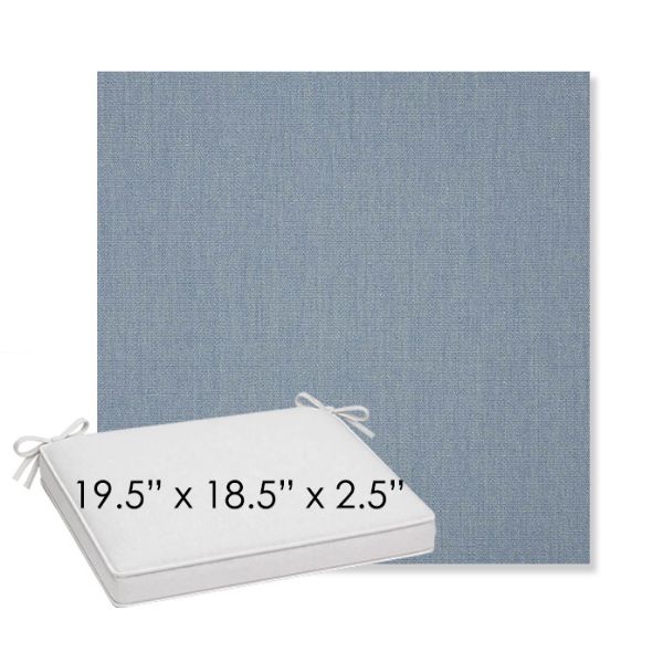Picture of Canvas Haze | Sunbrella® 19.5" x 18.5" Outdoor Dining Cushion