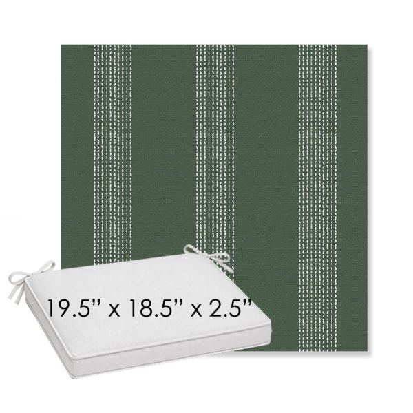 Picture of Caper Moss | Sunbrella® 19.5" x 18.5" Outdoor Dining Cushion