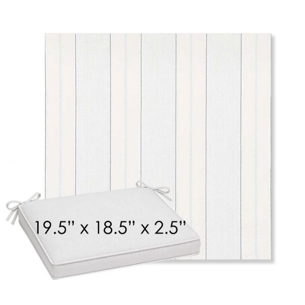 Picture of Carlo Coastal | Sunbrella® 19.5" x 18.5" Outdoor Dining Cushion