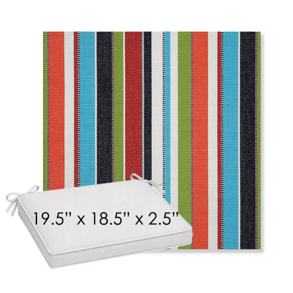Picture of Carousel Confetti | Sunbrella® 19.5" x 18.5" Outdoor Dining Cushion