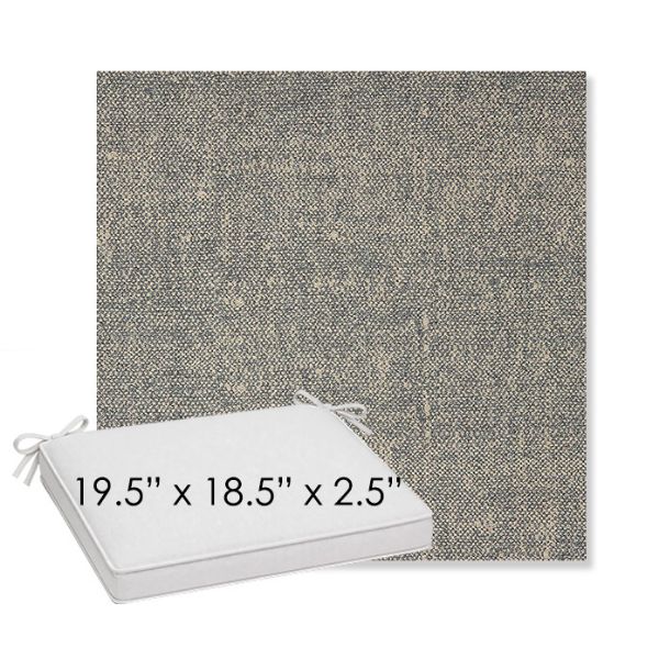 Picture of Chartres Graphite | Sunbrella® 19.5" x 18.5" Outdoor Dining Cushion