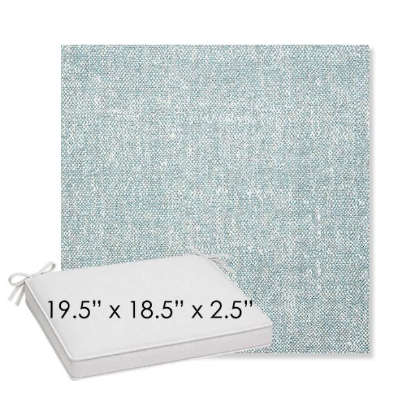 Picture of Chartres Opal | Sunbrella® 19.5" x 18.5" Outdoor Dining Cushion
