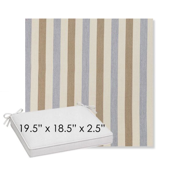 Picture of Costa Beachstone | Sunbrella® 19.5" x 18.5" Outdoor Dining Cushion