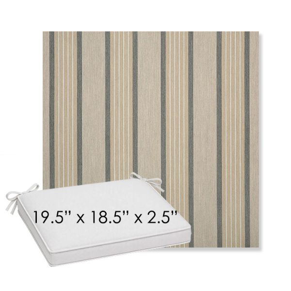 Picture of Cove Pebble | Sunbrella® 19.5" x 18.5" Outdoor Dining Cushion