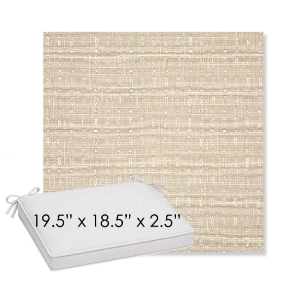 Picture of Embrace Linen | Sunbrella® 19.5" x 18.5" Outdoor Dining Cushion