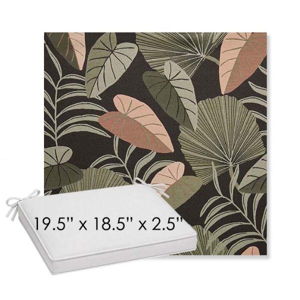 Picture of Fernie Midnight Garden | Sunbrella® 19.5" x 18.5" Outdoor Dining Cushion