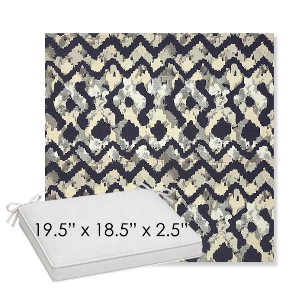 Picture of Inga Midnight | Sunbrella® 19.5" x 18.5" Outdoor Dining Cushion
