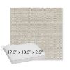 Picture of Linen Silver | Sunbrella® 19.5" x 18.5" Outdoor Dining Cushion