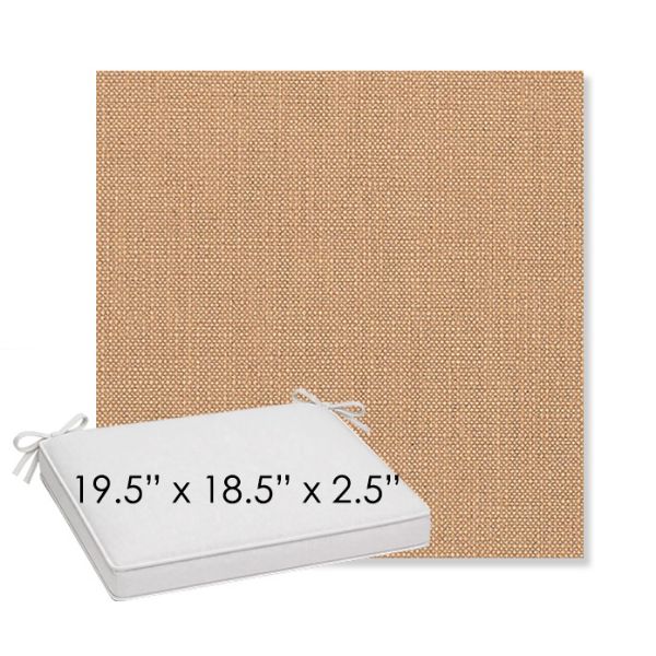 Picture of Linville Camel | Sunbrella® 19.5" x 18.5" Outdoor Dining Cushion