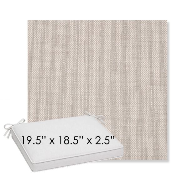 Picture of Linville Parchment | Sunbrella® 19.5" x 18.5" Outdoor Dining Cushion