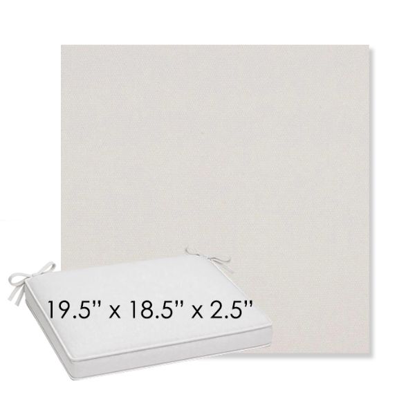 Picture of Lopi Snow | Sunbrella® 19.5" x 18.5" Outdoor Dining Cushion