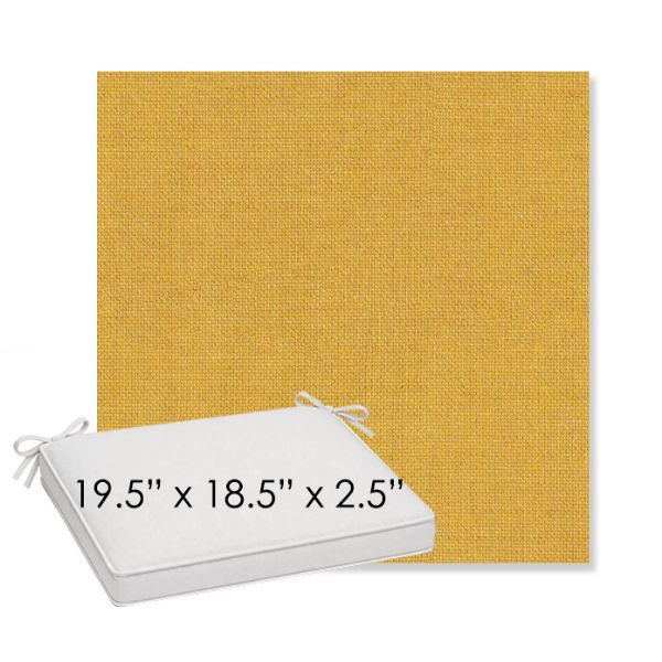 Picture of Natte Sunlight | Sunbrella® 19.5" x 18.5" Outdoor Dining Cushion