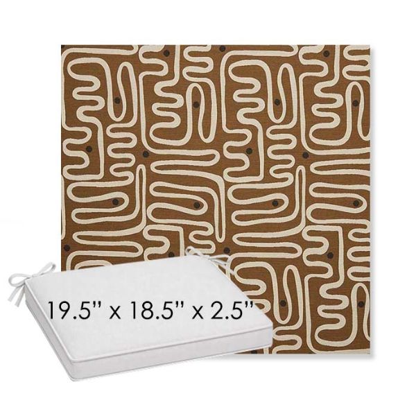 Picture of Nema Teak | Sunbrella® 19.5" x 18.5" Outdoor Dining Cushion