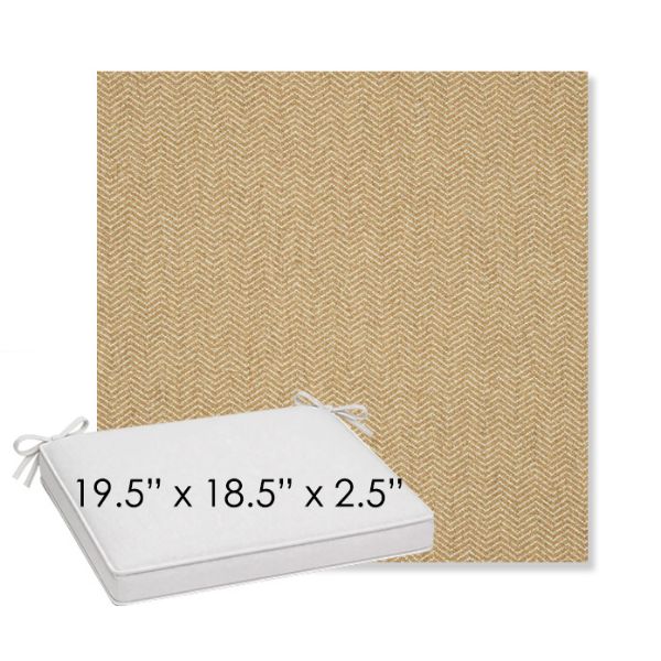 Picture of Odette Sand | Sunbrella® 19.5" x 18.5" Outdoor Dining Cushion