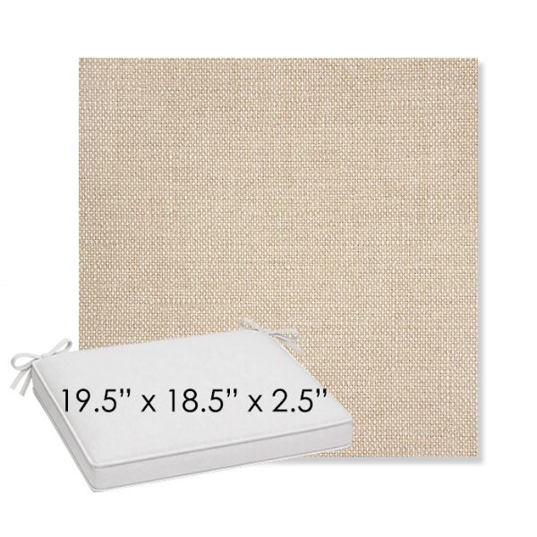 Picture of Piazza Dune | Sunbrella® 19.5" x 18.5" Outdoor Dining Cushion