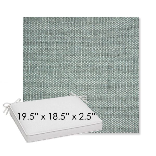 Picture of Piazza Mist | Sunbrella® 19.5" x 18.5" Outdoor Dining Cushion