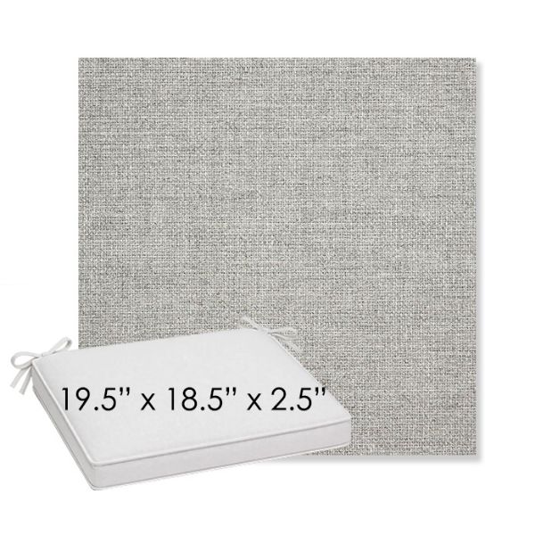 Picture of Piazza Pebble | Sunbrella® 19.5" x 18.5" Outdoor Dining Cushion