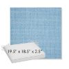 Picture of Pique Sky | Sunbrella® 19.5" x 18.5" Outdoor Dining Cushion