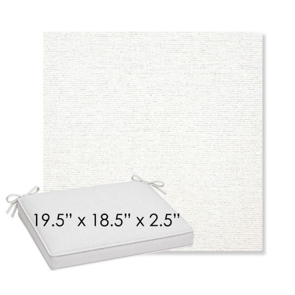 Picture of Platform Salt | Sunbrella® 19.5" x 18.5" Outdoor Dining Cushion