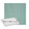 Picture of Posh Aqua | Sunbrella® 19.5" x 18.5" Outdoor Dining Cushion