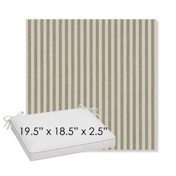 Picture of Refresh Hedge | Sunbrella® 19.5" x 18.5" Outdoor Dining Cushion