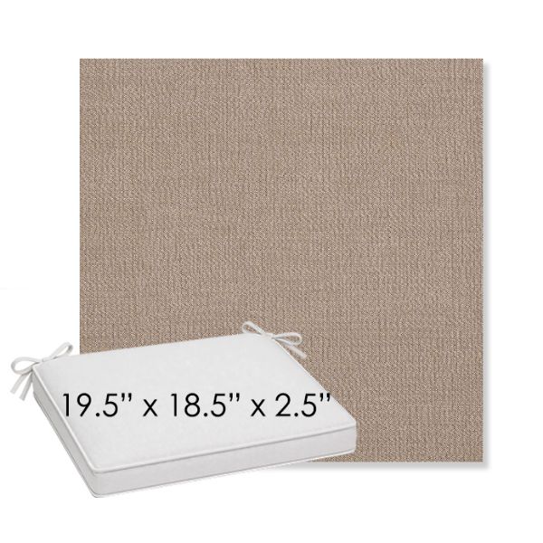 Picture of Savane Coconut | Sunbrella® 19.5" x 18.5" Outdoor Dining Cushion