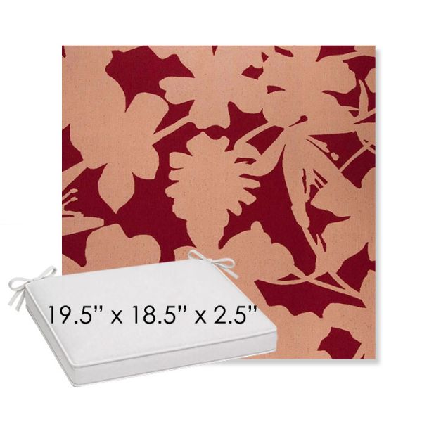 Picture of Sonny Cherry Pop | Sunbrella® 19.5" x 18.5" Outdoor Dining Cushion