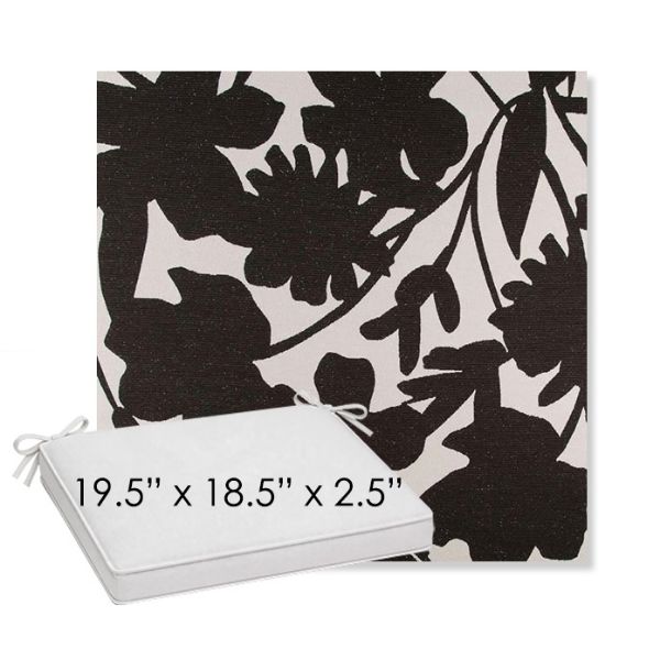 Picture of Sonny Flower Power | Sunbrella® 19.5" x 18.5" Outdoor Dining Cushion